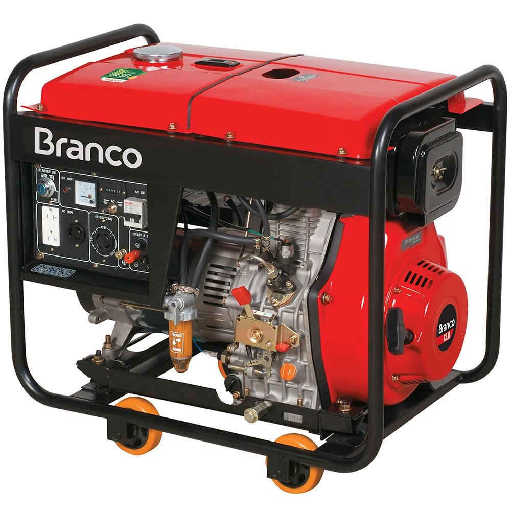 Gerador de Energia à Diesel Branco 6.5 KVA
